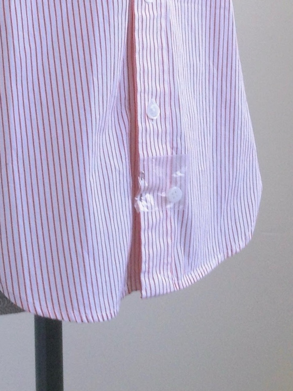 Vintage NWT Ralph Lauren Sport Super Slim Fit Pink Coral Striped Button Shirt 4 - Picture 12 of 12